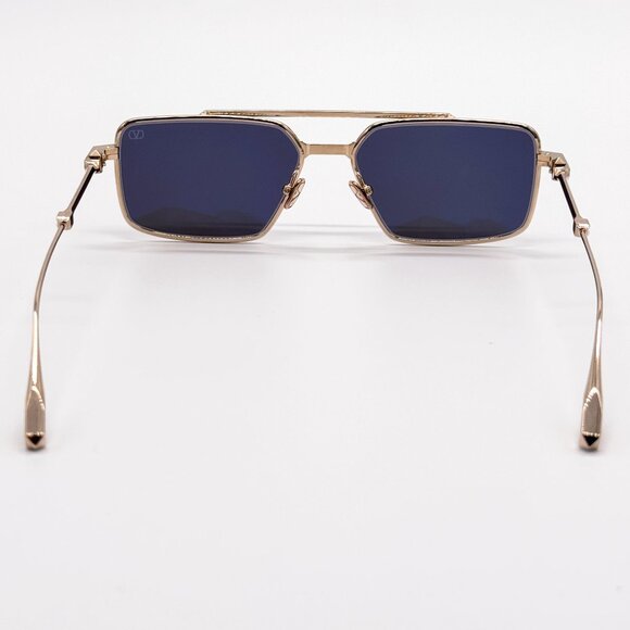 NEW VALENTINO SUNGLASSES VLS-111A 129 GOLD/GRAY WOMEN EYEWEAR